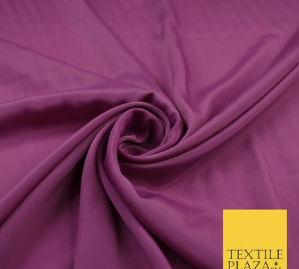 DUSTY LAVENDER Plain Dyed Silky French Crepe de Chine Fabric Material Dress 44" 9015