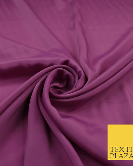 DUSTY LAVENDER Plain Dyed Silky French Crepe de Chine Fabric Material Dress 44" 9015