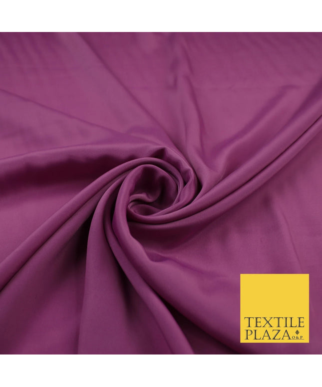 DUSTY LAVENDER Plain Dyed Silky French Crepe de Chine Fabric Material Dress 44" 9015