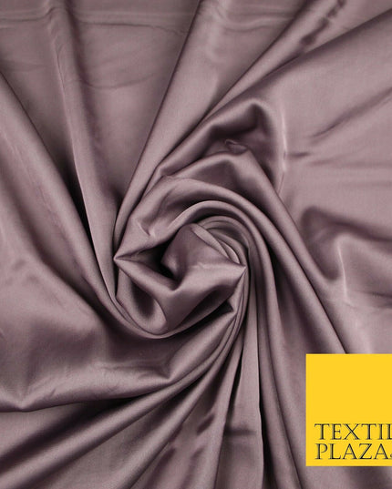 DUSTY MAUVE Fine Silky Smooth Liquid Sateen Satin Dress Fabric Drape Lining Material 7018
