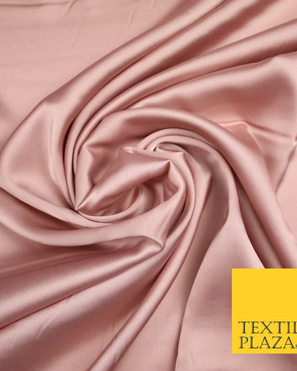 DUSTY PINK  Fine Silky Smooth Liquid Sateen Satin Dress Fabric Drape Lining Material 7012