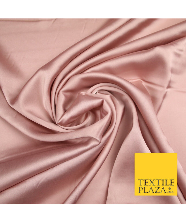 DUSTY PINK  Fine Silky Smooth Liquid Sateen Satin Dress Fabric Drape Lining Material 7012
