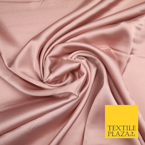DUSTY PINK  Fine Silky Smooth Liquid Sateen Satin Dress Fabric Drape Lining Material 7012