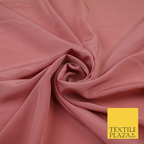 DUSTY PINK Plain Dyed Silky French Crepe de Chine Fabric Material Dress 44" 9023