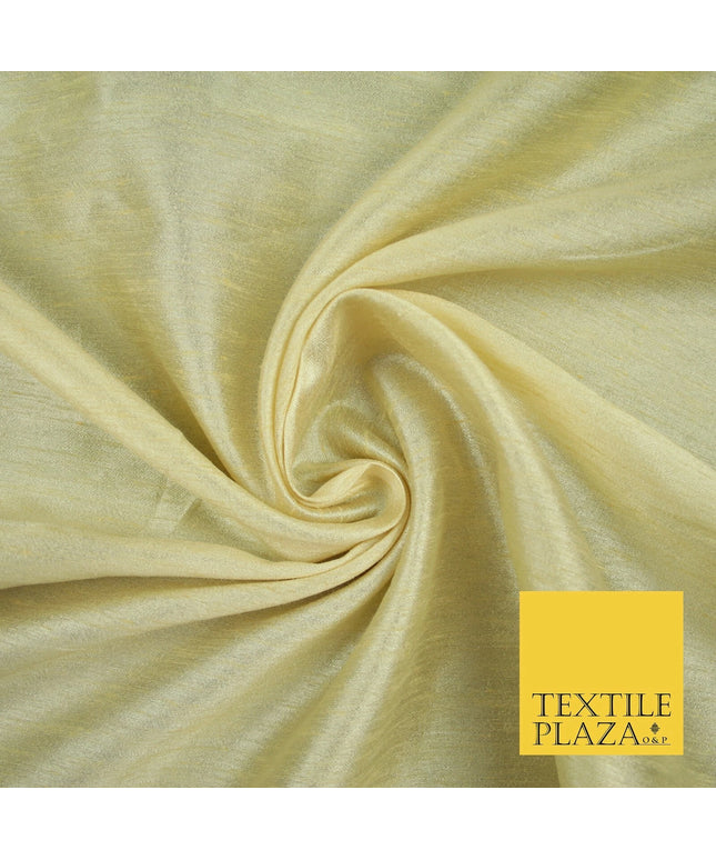 ECRU Plain Dyed Faux Dupion Raw Silk 100% Polyester Dress Fabric 44" 6251