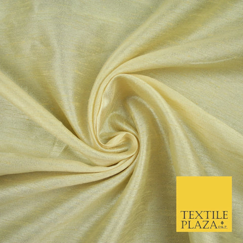 ECRU Plain Dyed Faux Dupion Raw Silk 100% Polyester Dress Fabric 44" 6251
