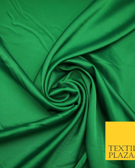 EMERALD GREEN  Fine Silky Smooth Liquid Sateen Satin Dress Fabric Drape Lining Material 7029