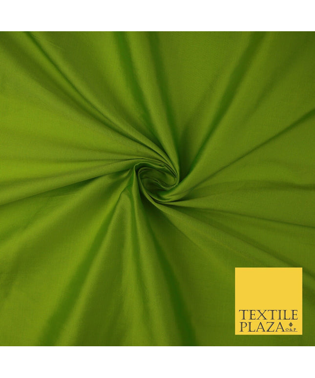 FLO GREEN  Premium Plain Dyed Faux Matte Silk TAFFETA Dress Fabric Material 8747