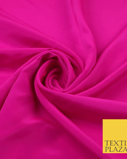 FLO PINK  Plain Dyed Silky French Crepe de Chine Fabric Material Dress 44" 9035