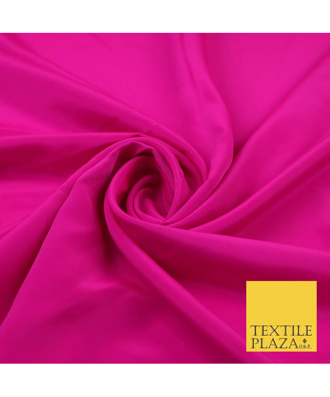 FLO PINK  Plain Dyed Silky French Crepe de Chine Fabric Material Dress 44" 9035