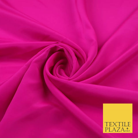 FLO PINK  Plain Dyed Silky French Crepe de Chine Fabric Material Dress 44" 9035