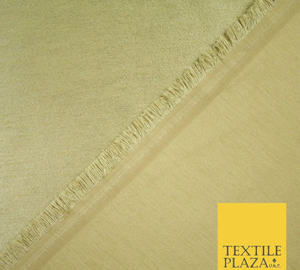 GOLD Plain Dyed Faux Dupion Raw Silk Polyester Dress Fabric Material 6201