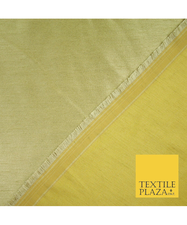 GOLD SHOT YELLOW Plain Dyed Faux Dupion Raw Silk Polyester Dress Fabric Material 6202