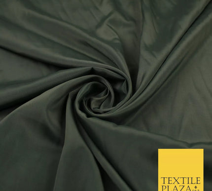 GREEN GREY 2 Plain Dyed Silky French Crepe de Chine Fabric Material Dress 44" 9010