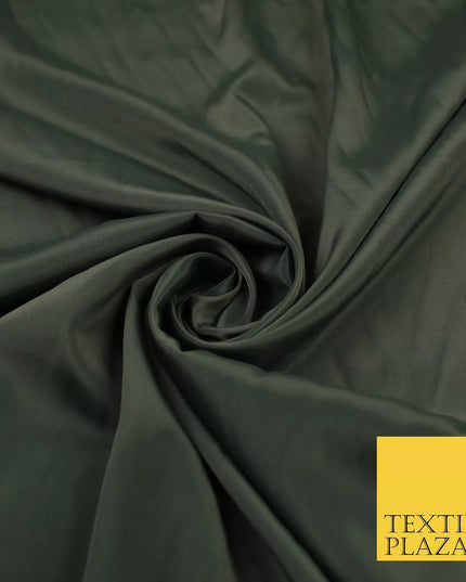 GREEN GREY 2 Plain Dyed Silky French Crepe de Chine Fabric Material Dress 44" 9010