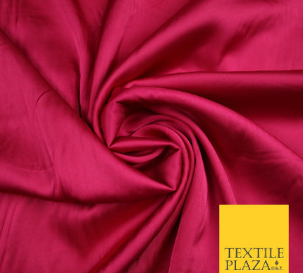 HOT PINK  Fine Silky Smooth Liquid Sateen Satin Dress Fabric Drape Lining Material 7038