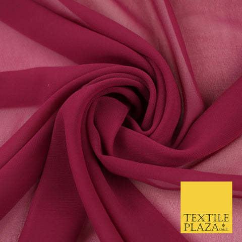BERRY Premium Plain Dyed Chiffon Fine Soft Georgette Sheer Dress Fabric 8321