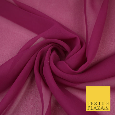 DUSTY MAGENTA Premium Plain Dyed Chiffon Fine Soft Georgette Sheer Dress Fabric 8327