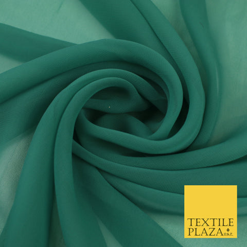 DULL JADE Premium Plain Dyed Chiffon Fine Soft Georgette Sheer Dress Fabric 8362