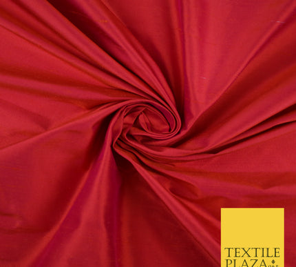 CORAL SHOT PINK Luxury 100% PURE Plain Dupion Raw Silk Handloom Dress Fabric 8428