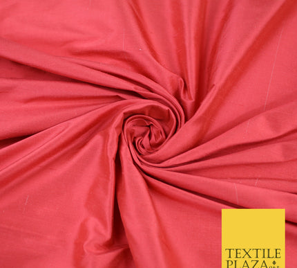 PEACH Luxury 100% PURE Plain Dupion Raw Silk Handloom Dress Fabric 8429