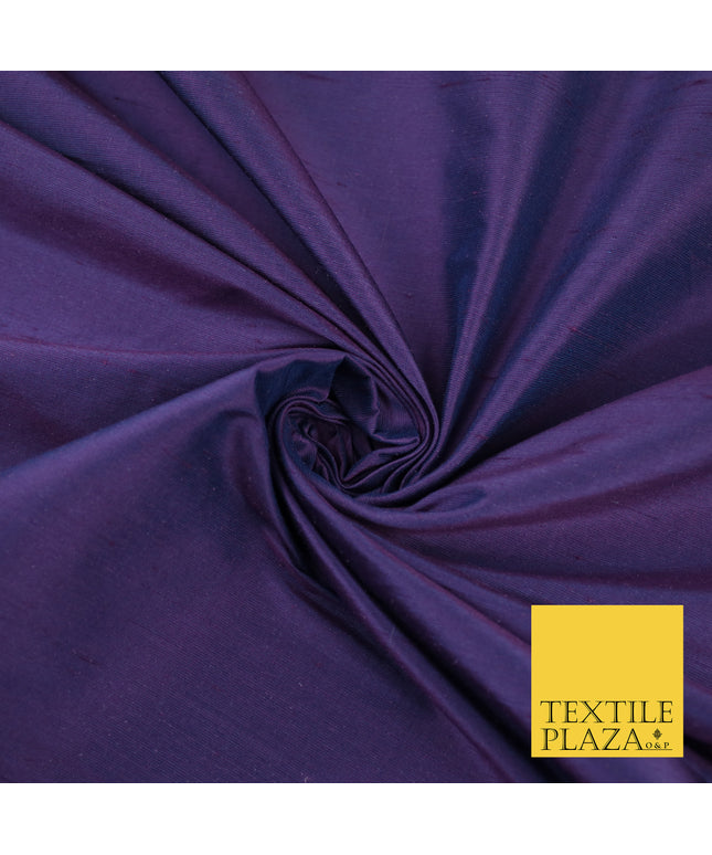 GRAPE Luxury 100% PURE Plain Dupion Raw Silk Handloom Dress Fabric 8431