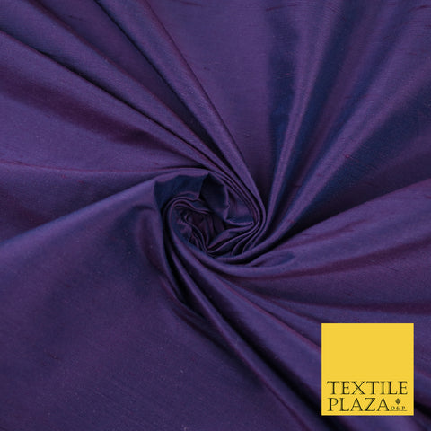 GRAPE Luxury 100% PURE Plain Dupion Raw Silk Handloom Dress Fabric 8431
