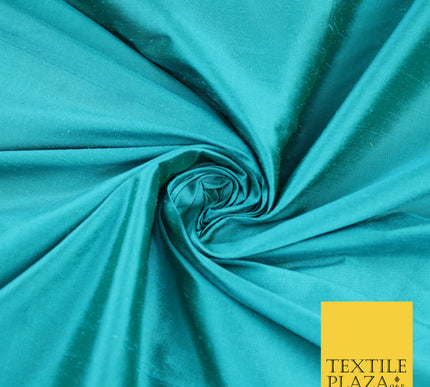AQUA Luxury 100% PURE Plain Dupion Raw Silk Handloom Dress Fabric 8433