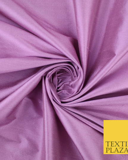 MAUVE Luxury 100% PURE Plain Dupion Raw Silk Handloom Dress Fabric 8437