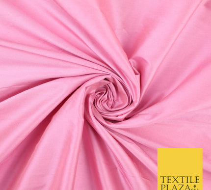 LIGHT PINK Luxury 100% PURE Plain Dupion Raw Silk Handloom Dress Fabric 8438
