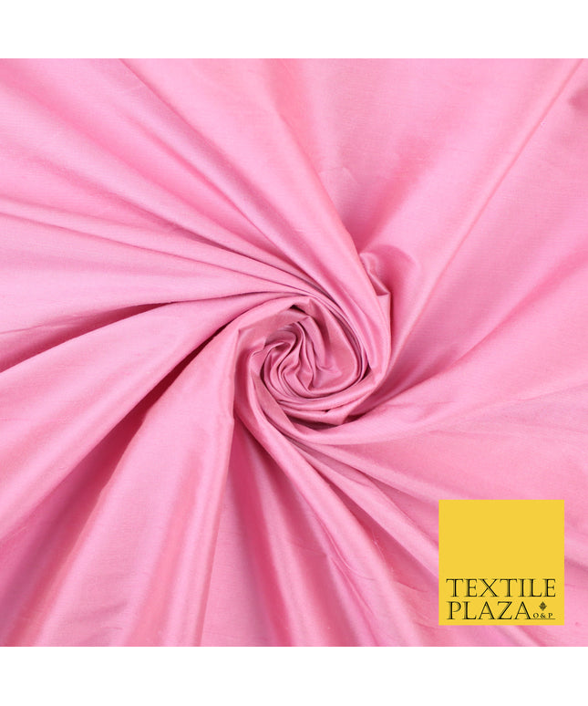 LIGHT PINK Luxury 100% PURE Plain Dupion Raw Silk Handloom Dress Fabric 8438