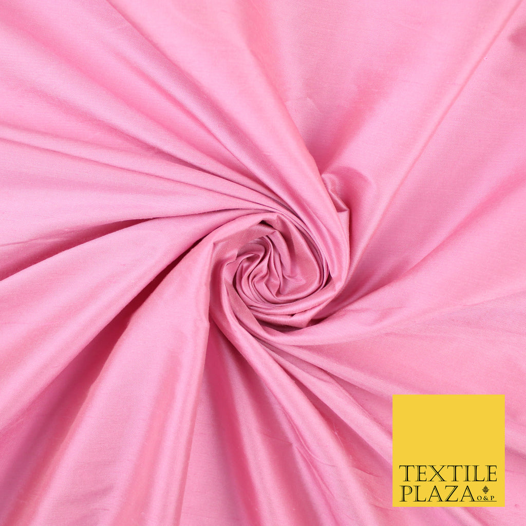 LIGHT PINK Luxury 100% PURE Plain Dupion Raw Silk Handloom Dress Fabric 8438