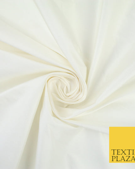 WHITE Luxury 100% PURE Plain Dupion Raw Silk Handloom Dress Fabric 8440