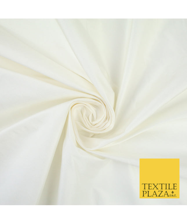 WHITE Luxury 100% PURE Plain Dupion Raw Silk Handloom Dress Fabric 8440