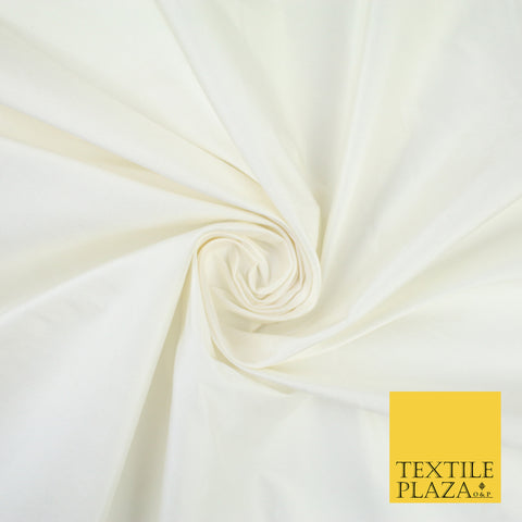 WHITE Luxury 100% PURE Plain Dupion Raw Silk Handloom Dress Fabric 8440
