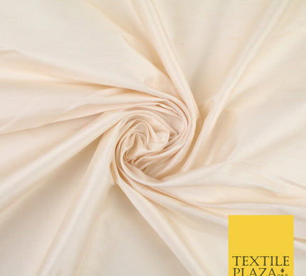 IVORY Luxury 100% PURE Plain Dupion Raw Silk Handloom Dress Fabric 8441