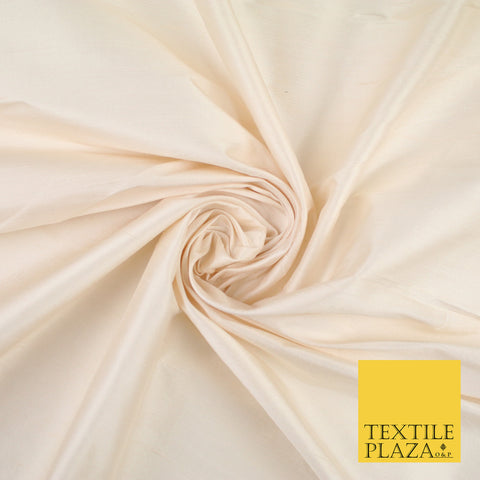 IVORY Luxury 100% PURE Plain Dupion Raw Silk Handloom Dress Fabric 8441