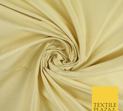 LEMON GOLD Luxury 100% PURE Plain Dupion Raw Silk Handloom Dress Fabric 8442