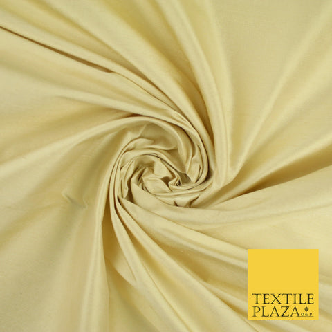 LEMON GOLD Luxury 100% PURE Plain Dupion Raw Silk Handloom Dress Fabric 8442