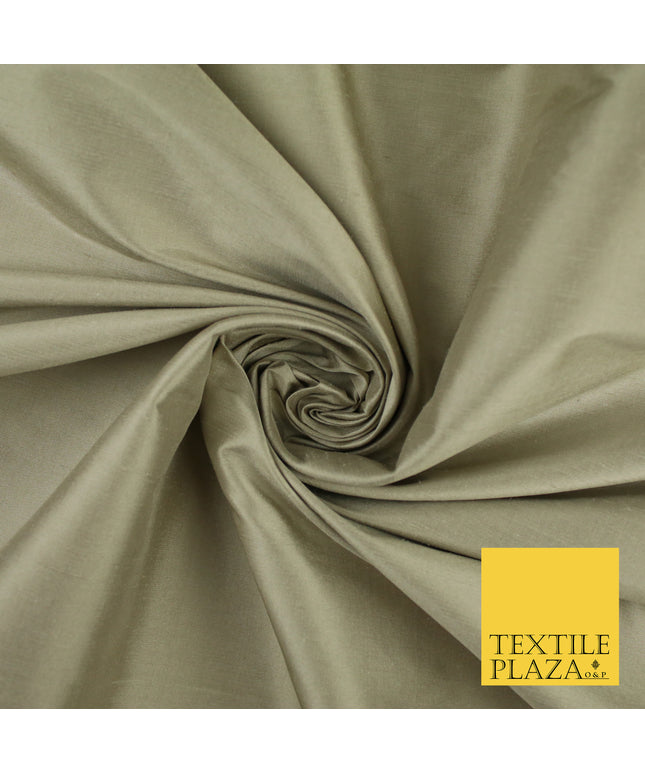 ICE GOLD Luxury 100% PURE Plain Dupion Raw Silk Handloom Dress Fabric 8448