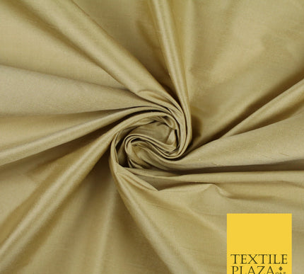 NATURAL GOLD Luxury 100% PURE Plain Dupion Raw Silk Handloom Dress Fabric 8450