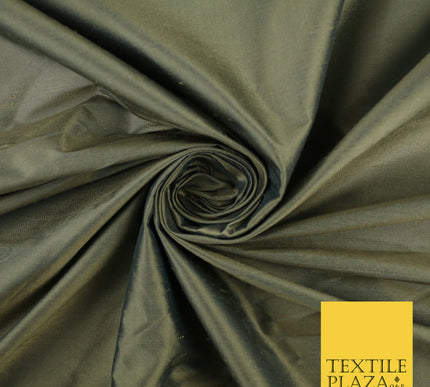 GOLD SHOT BLUE Luxury 100% PURE Plain Dupion Raw Silk Handloom Dress Fabric 8454