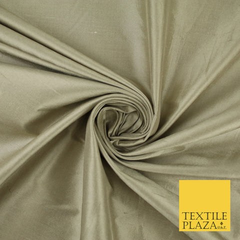 LIGHT ANTIQUE GOLD Luxury 100% PURE Plain Dupion Raw Silk Handloom Dress Fabric 8457