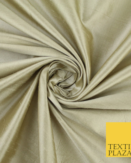 HESSIAN GOLD Luxury 100% PURE Plain Dupion Raw Silk Handloom Dress Fabric 8460