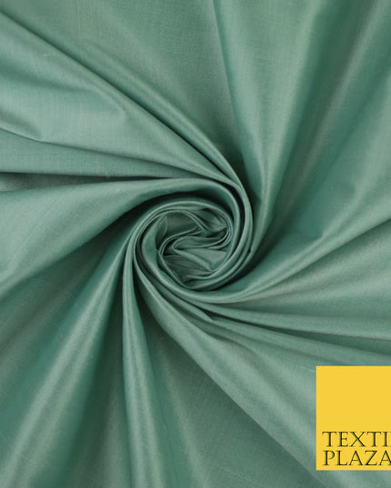 DUCK EGG SHOT WHITE Luxury 100% PURE Plain Dupion Raw Silk Handloom Dress Fabric 8467