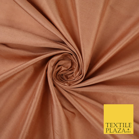 SALMON PEACH Luxury 100% PURE Plain Dupion Raw Silk Handloom Dress Fabric 8470