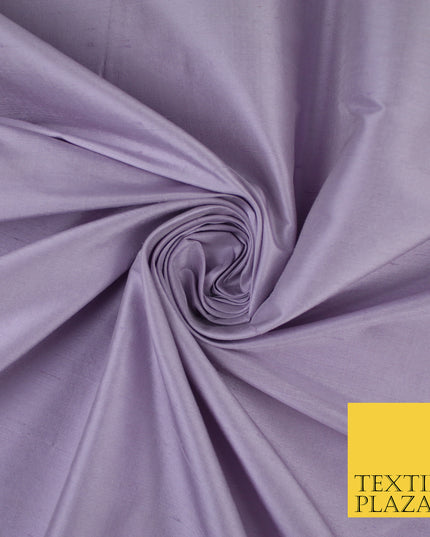 LAVENDER Luxury 100% PURE Plain Dupion Raw Silk Handloom Dress Fabric 8471