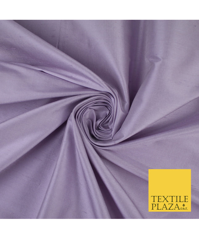 LAVENDER Luxury 100% PURE Plain Dupion Raw Silk Handloom Dress Fabric 8471
