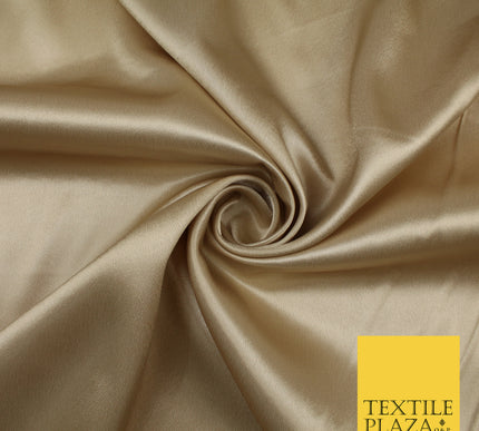 LIGHT GOLD Plain Solid Crepe Back Satin Fabric Material Dress Bridal 58" 9109