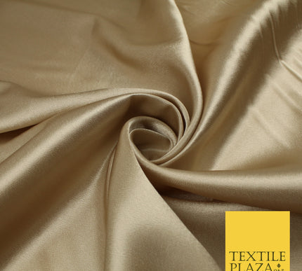 LIGHT GOLD Plain Solid Crepe Back Satin Fabric Material Dress Bridal 58" 9109